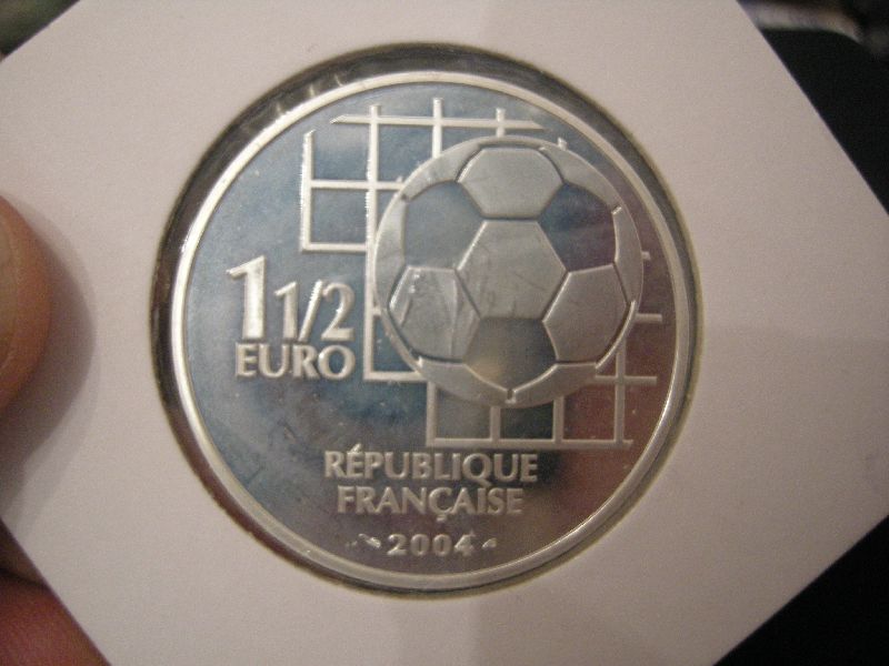 (afbeelding voor) 1½ Euro Frankrijk 2004 Proof 100 jaar FIFA